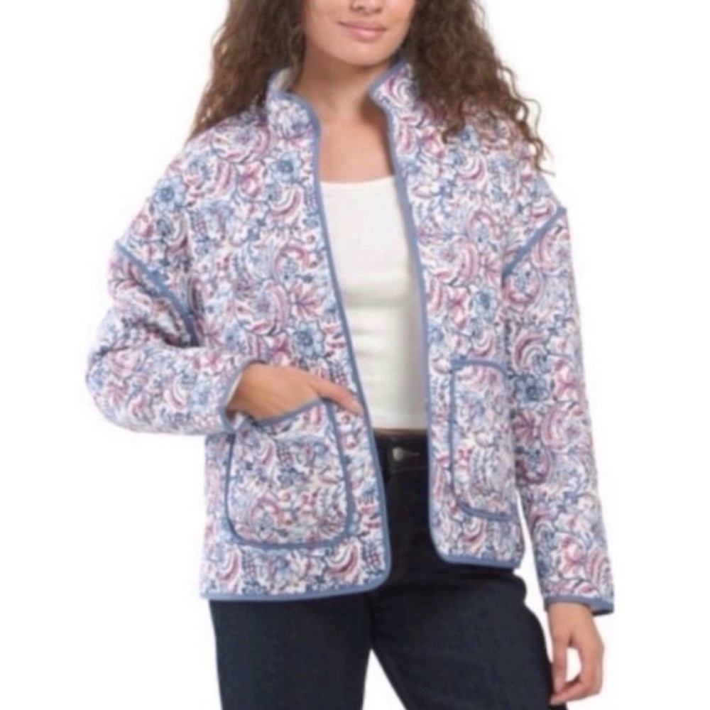7 For All Mankind Floral/Paisley Quilted Jacket-Grandma Core-Medium- NWT